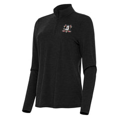 NHL Anaheim Ducks Antigua Women's Bright Quarter-Zip Top - Heather Black