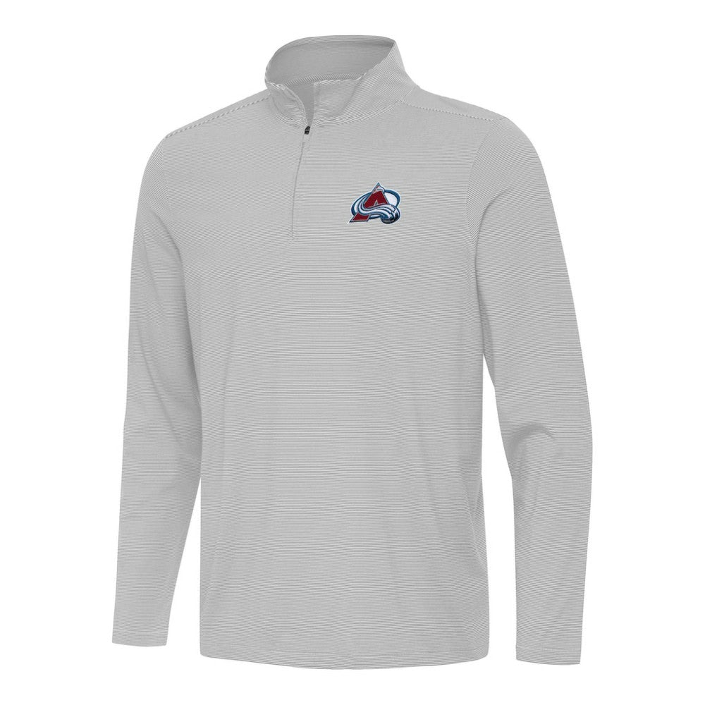 NHL Colorado Avalanche Antigua Twine Quarter-Zip Top - Gray