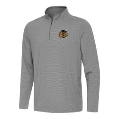 NHL Chicago Blackhawks Antigua Twine Quarter-Zip Top - Black