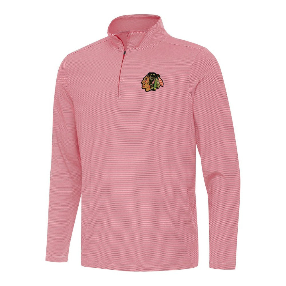 NHL Chicago Blackhawks Antigua Twine Quarter-Zip Top - Red