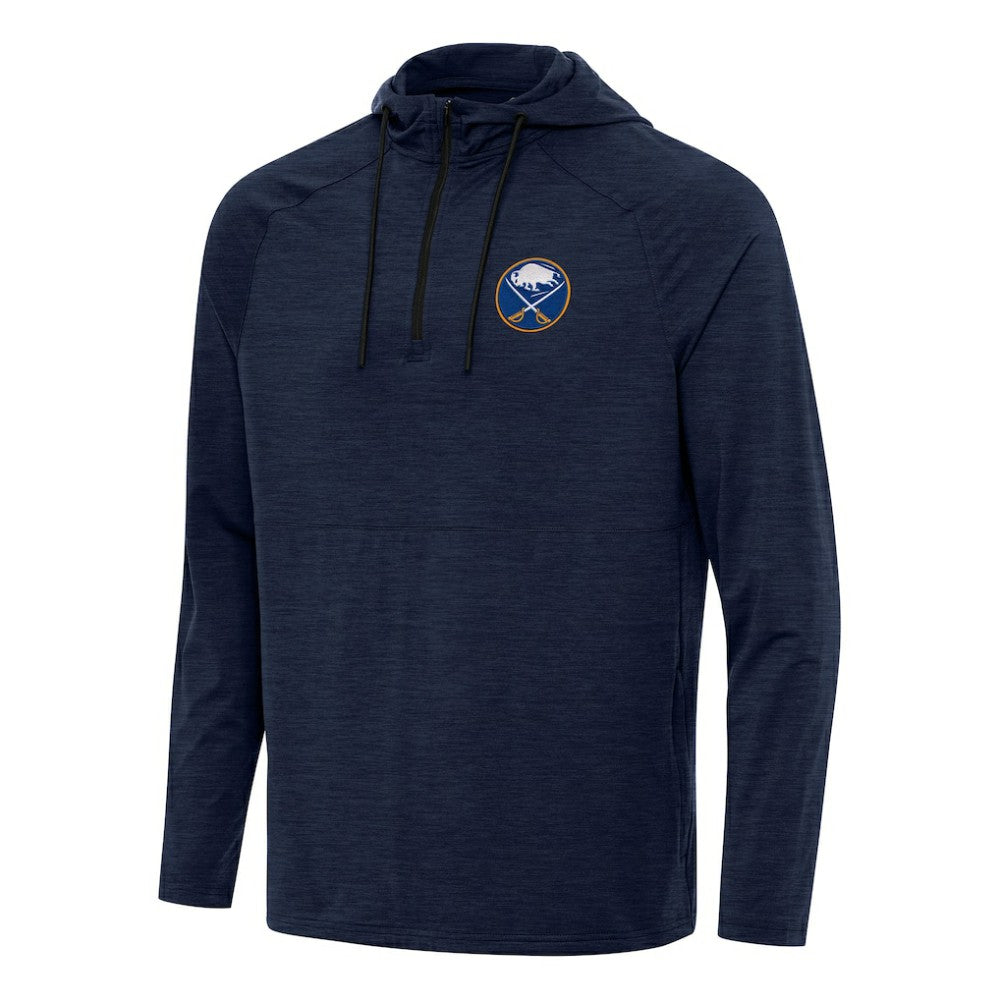 NHL Buffalo Sabres Antigua Spikes Quarter-Zip Hoodie - Heather Navy
