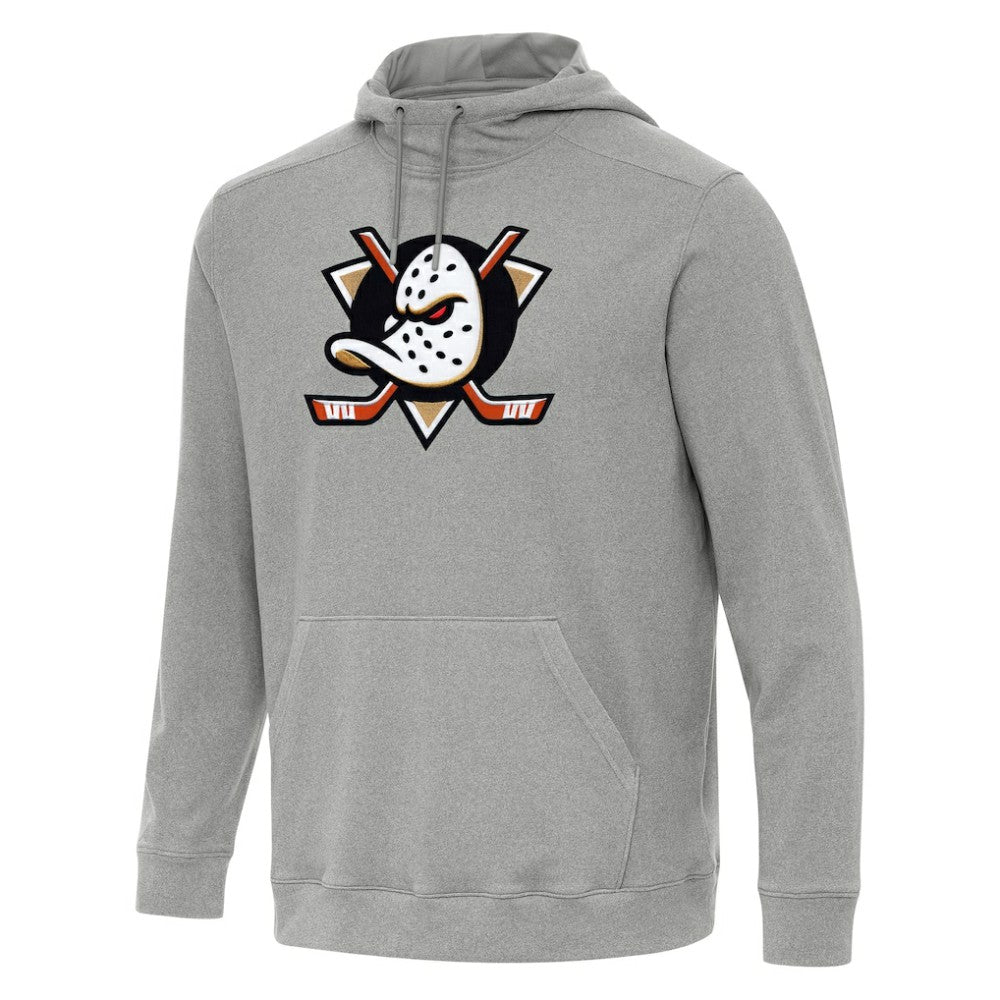 NHL Anaheim Ducks Antigua Cloud Pullover Hoodie - Heather Gray
