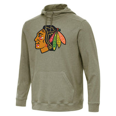 NHL Chicago Blackhawks Antigua Cloud Pullover Hoodie - Olive