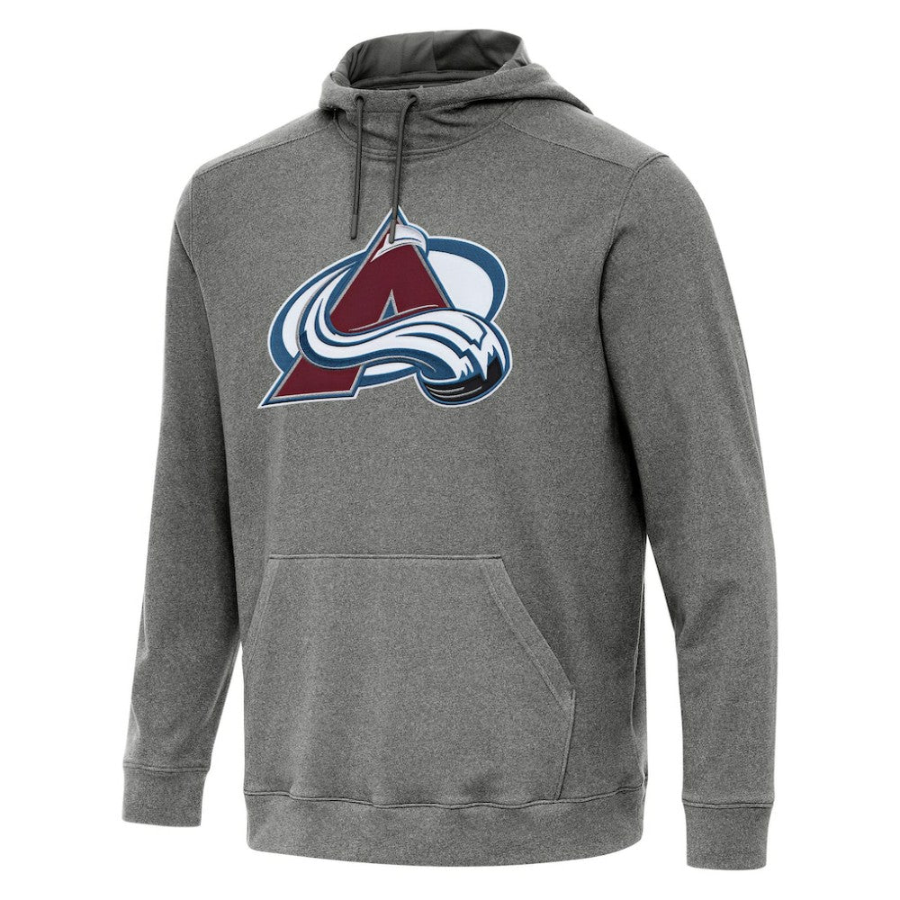 NHL Colorado Avalanche Antigua Cloud Pullover Hoodie - Heather Black