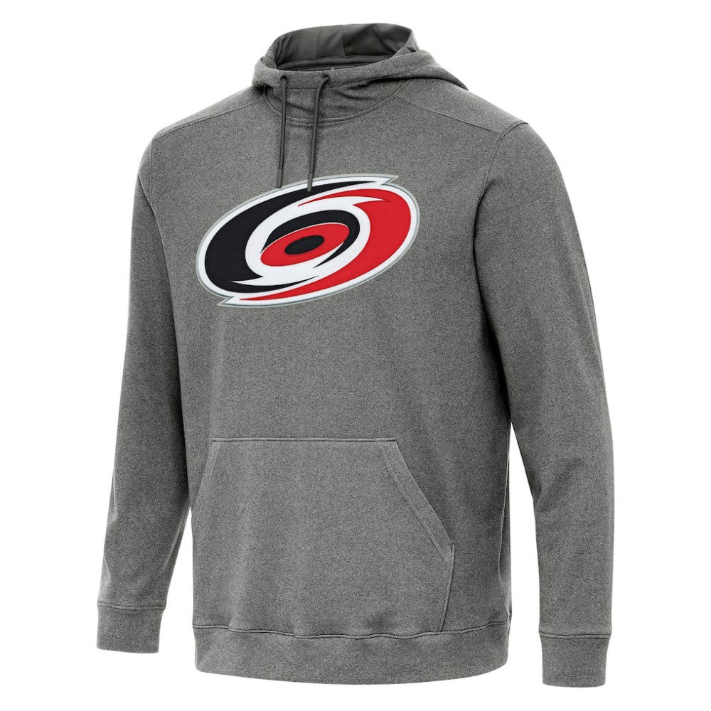 NHL Carolina Hurricanes Antigua Cloud Pullover Hoodie - Heather Black