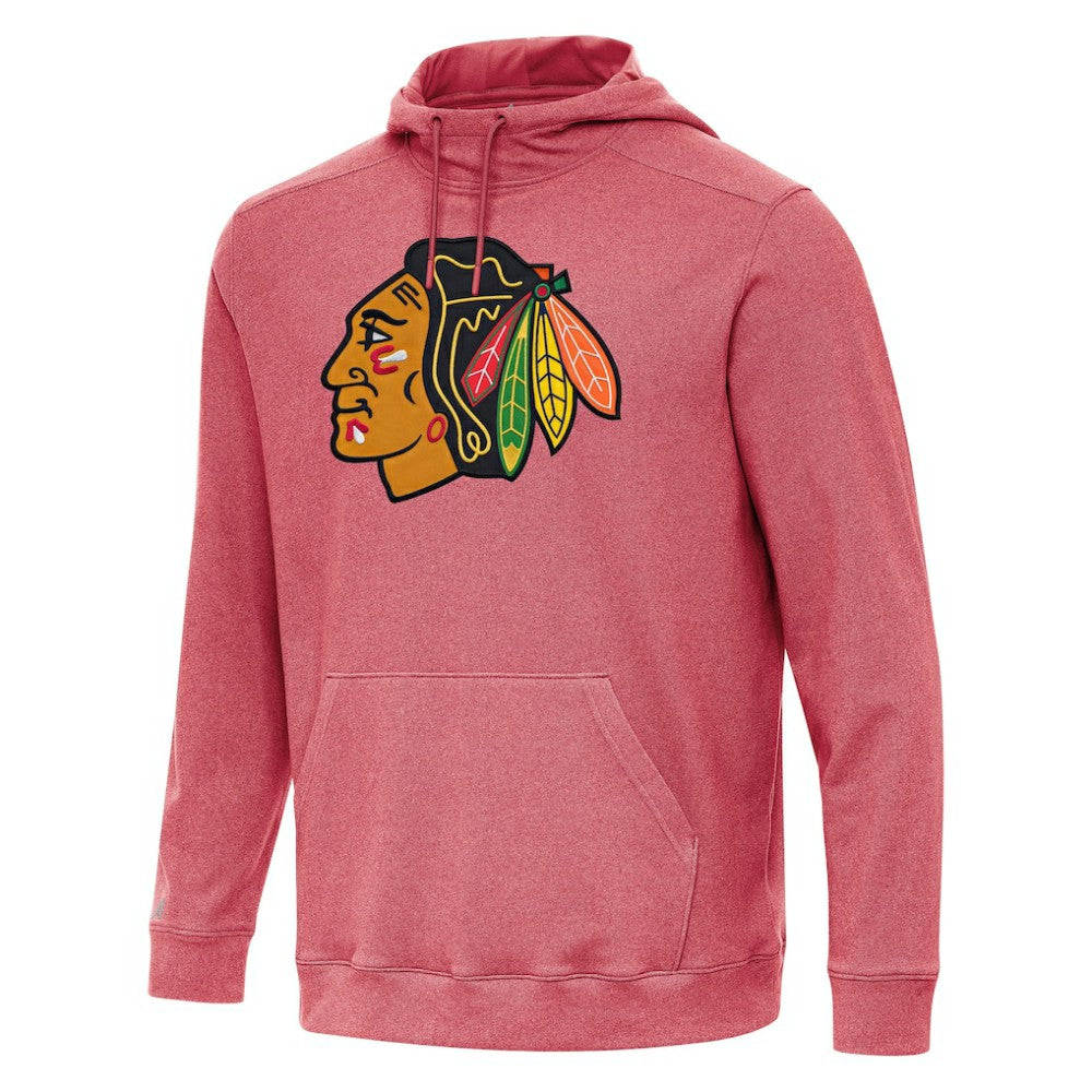 NHL Chicago Blackhawks Antigua Cloud Pullover Hoodie - Heather Red