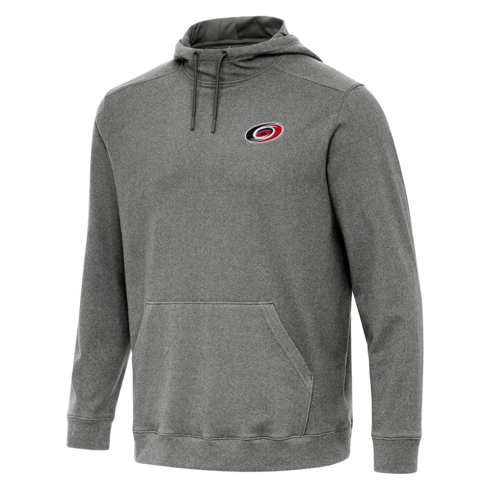 NHL Carolina Hurricanes Antigua Cloud Pullover Hoodie - Heather Black