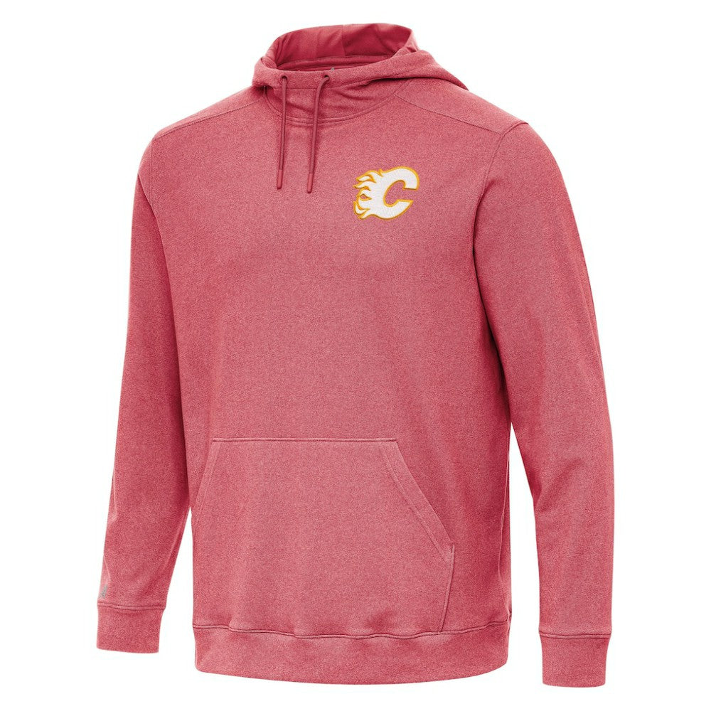 NHL Calgary Flames Antigua Cloud Pullover Hoodie - Heather Red