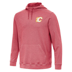 NHL Calgary Flames Antigua Cloud Pullover Hoodie - Heather Red