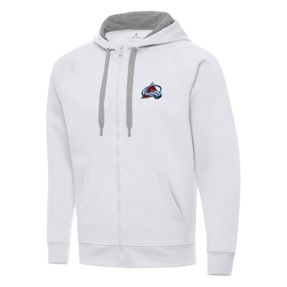 NHL Colorado Avalanche Antigua Big & Tall Victory Full-Zip Hoodie - White