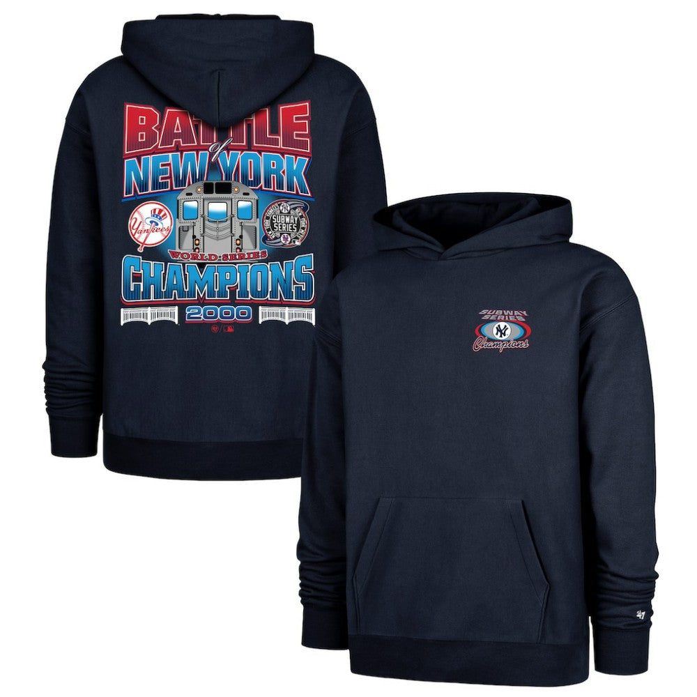 New York Yankees '47 2000 World Series Champions Showcase Backer Pullover Hoodie - Navy Hoodies