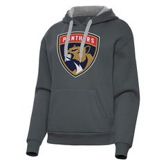 NHL Florida Panthers Antigua Women's Victory Pullover Hoodie - Charcoal
