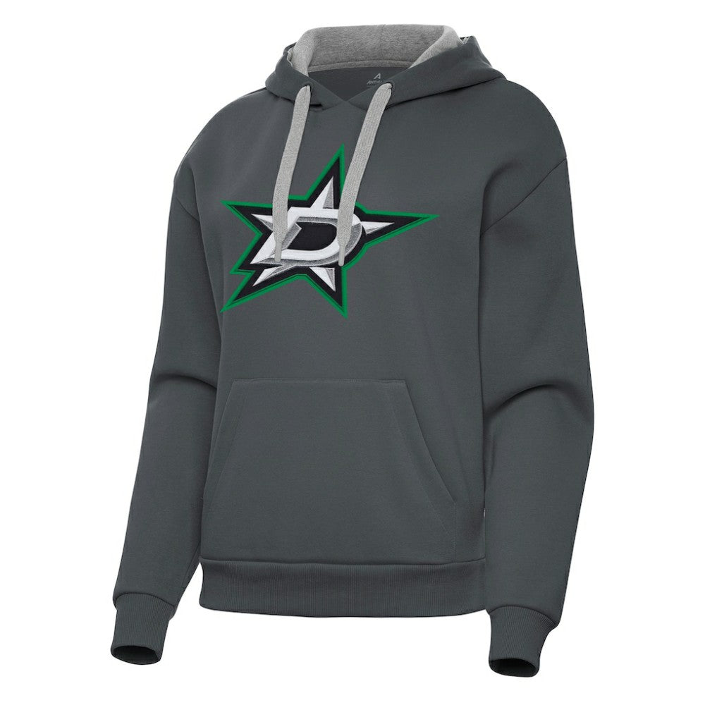 NHL Dallas Stars Antigua Women's Victory Pullover Hoodie - Charcoal