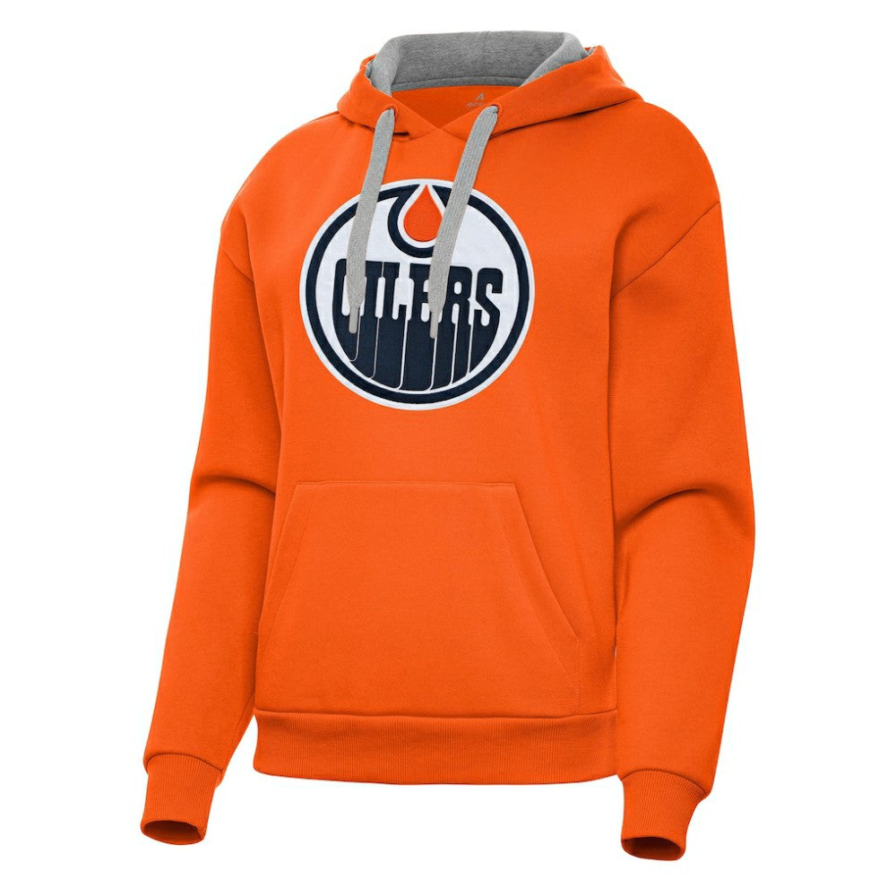 NHL Edmonton Oilers Antigua Women's Victory Pullover Hoodie - Orange