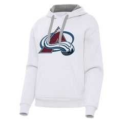 NHL Colorado Avalanche Antigua Women's Victory Pullover Hoodie - White