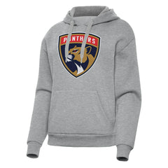NHL Florida Panthers Antigua Women's Victory Pullover Hoodie - Heather Gray
