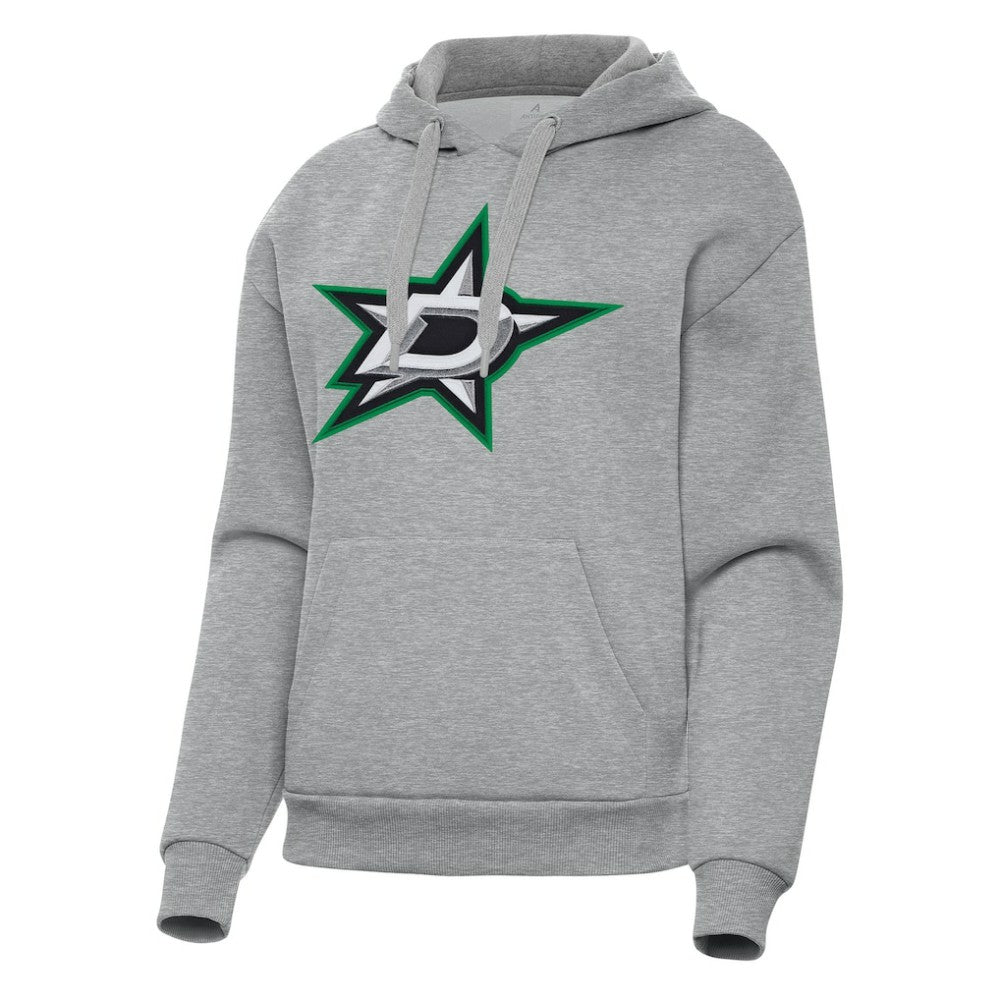 NHL Dallas Stars Antigua Women's Victory Pullover Hoodie - Heather Gray