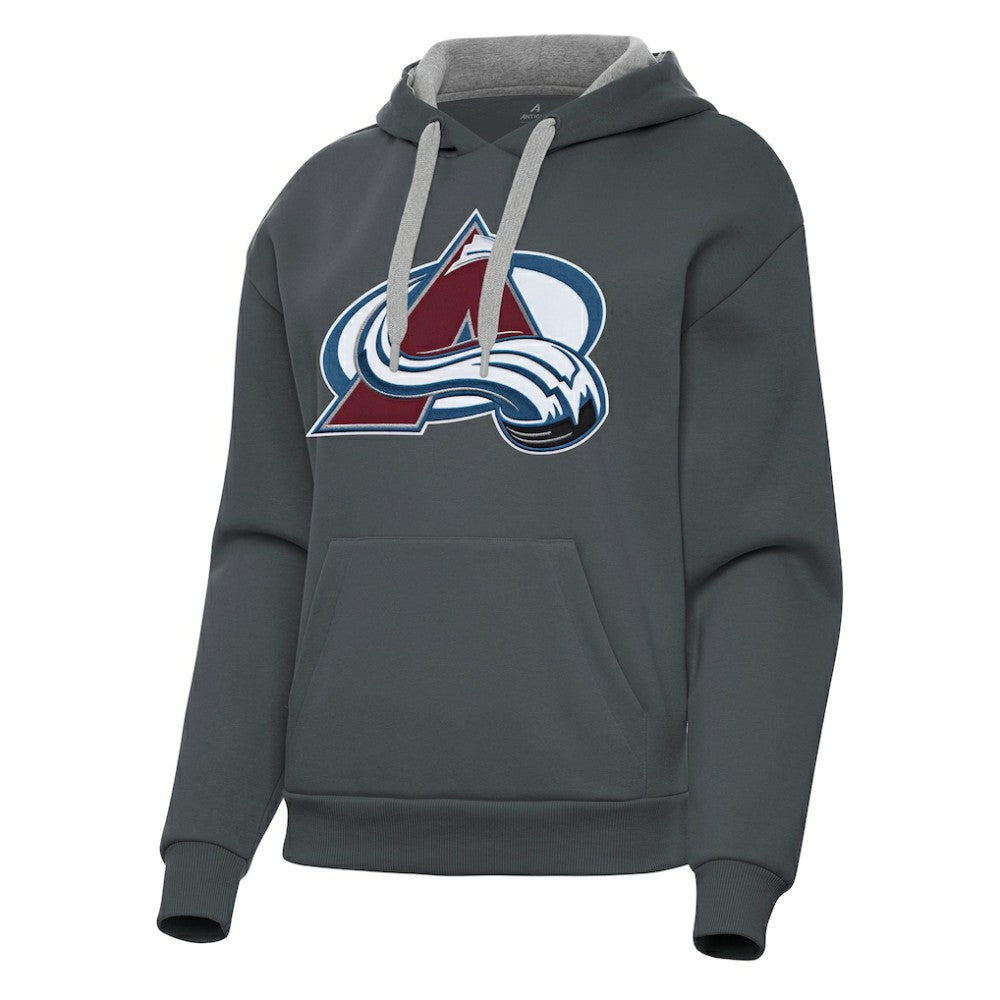 NHL Colorado Avalanche Antigua Women's Victory Pullover Hoodie - Charcoal