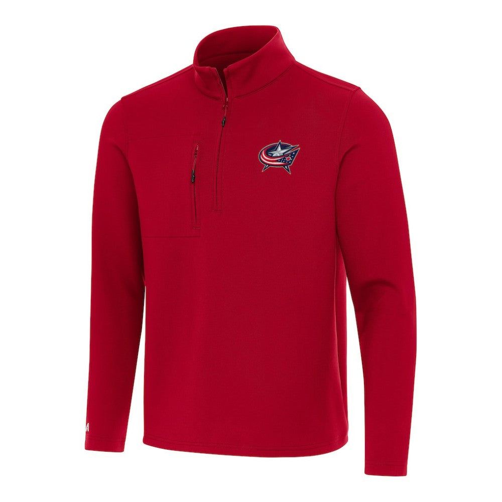 NHL Columbus Blue Jackets Antigua Insider Quarter-Zip Top - Red