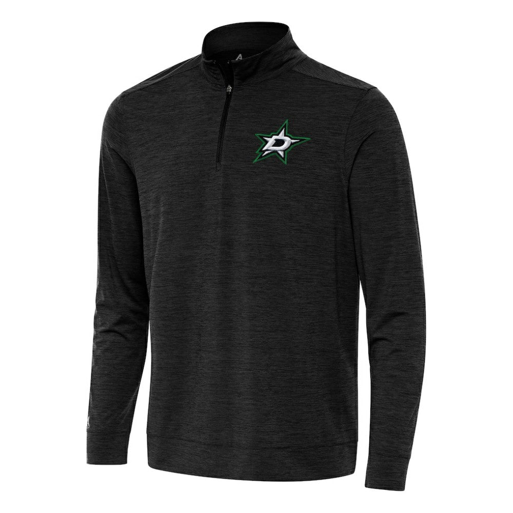 NHL Dallas Stars Antigua Bright Quarter-Zip Top - Heather Black