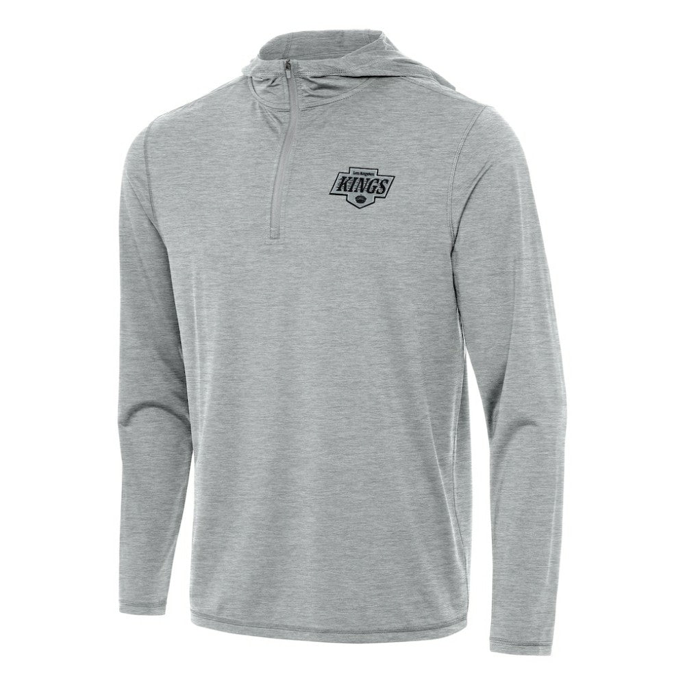 NHL Los Angeles Kings Antigua Tidy Quarter-Zip Hoodie - Heather Gray