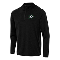 NHL Dallas Stars Antigua Tidy Quarter-Zip Hoodie - Heather Black