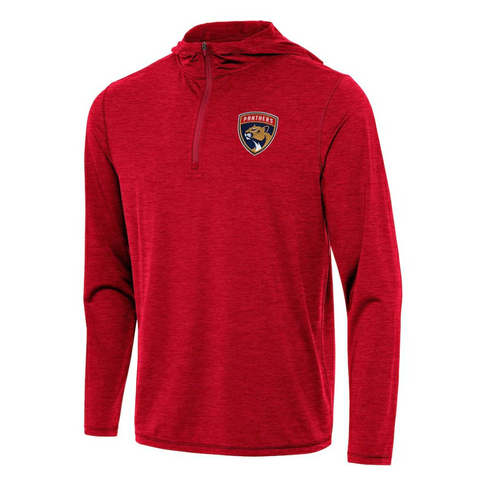 NHL Florida Panthers Antigua Tidy Quarter-Zip Hoodie - Heather Red