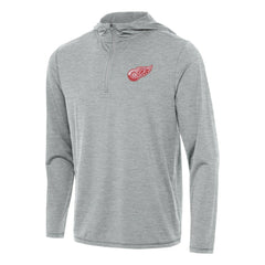 NHL Detroit Red Wings Antigua Tidy Quarter-Zip Hoodie - Heather Gray