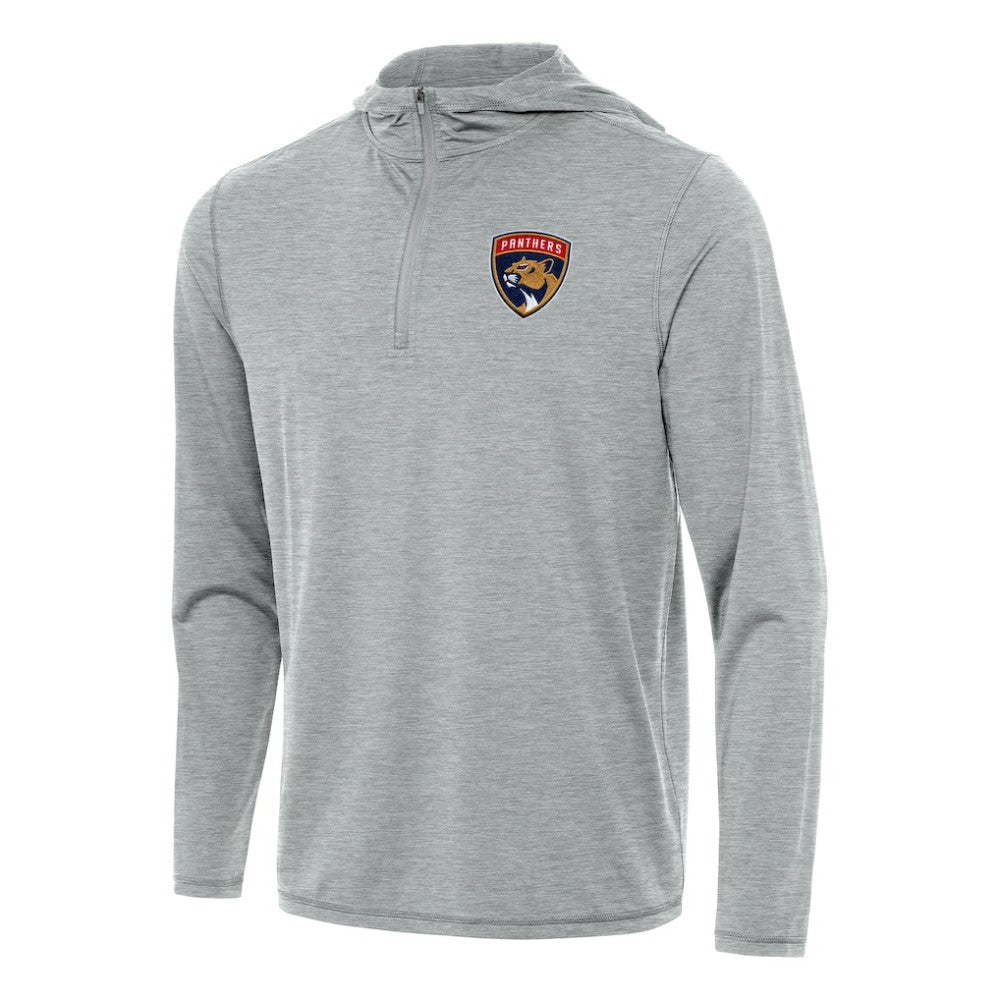 NHL Florida Panthers Antigua Tidy Quarter-Zip Hoodie - Heather Gray