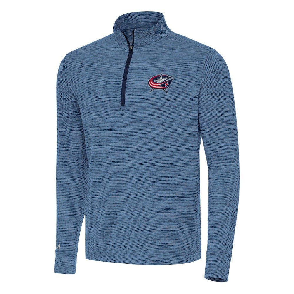 NHL Columbus Blue Jackets Antigua Cause Quarter-Zip Top - Heather Navy