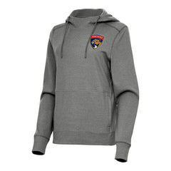 NHL Florida Panthers Antigua Women's Justice Pullover Hoodie - Heather Black