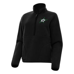 NHL Dallas Stars Antigua Women's Figure Half-Zip Pullover Sweatshirt - Black