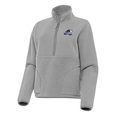 NHL Colorado Avalanche Antigua Women's Figure Half-Zip Pullover Sweatshirt - Gray