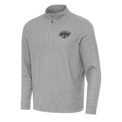 NHL Los Angeles Kings Antigua Subtle Quarter-Zip Sweatshirt - Heather Gray