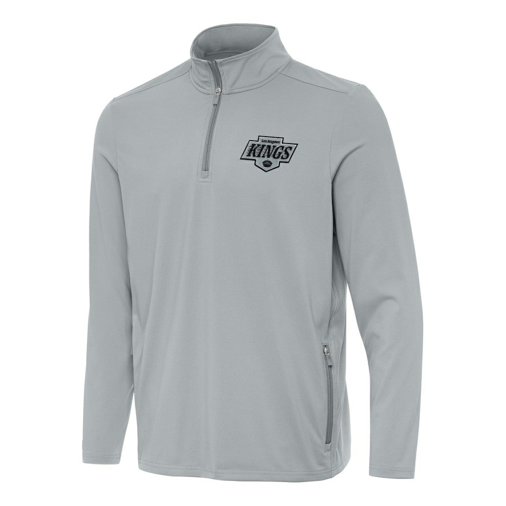 NHL Los Angeles Kings Antigua Perilous Quarter-Zip Sweatshirt - Gray