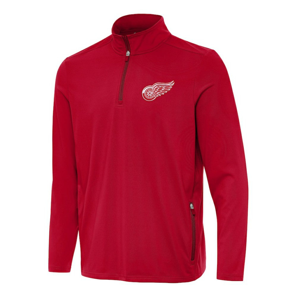 NHL Detroit Red Wings Antigua Perilous Quarter-Zip Sweatshirt - Red