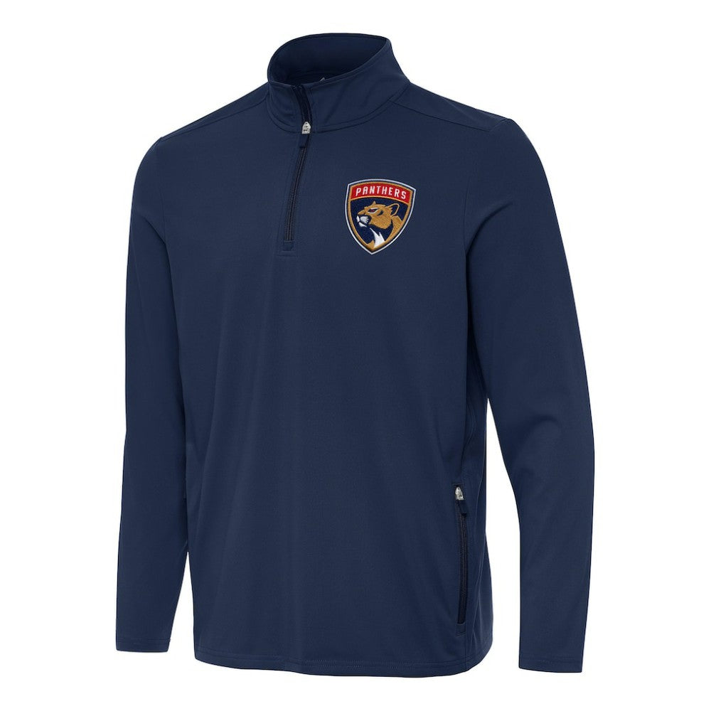NHL Florida Panthers Antigua Perilous Quarter-Zip Sweatshirt - Navy
