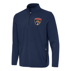 NHL Florida Panthers Antigua Perilous Quarter-Zip Sweatshirt - Navy