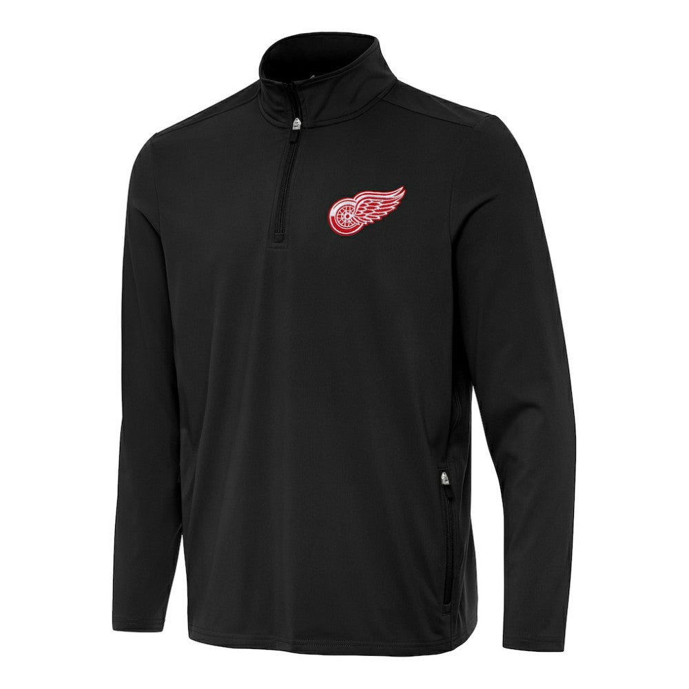 NHL Detroit Red Wings Antigua Perilous Quarter-Zip Sweatshirt - Black