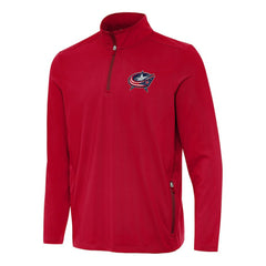 NHL Columbus Blue Jackets Antigua Perilous Quarter-Zip Sweatshirt - Red