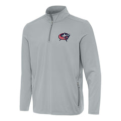 NHL Columbus Blue Jackets Antigua Perilous Quarter-Zip Sweatshirt - Gray