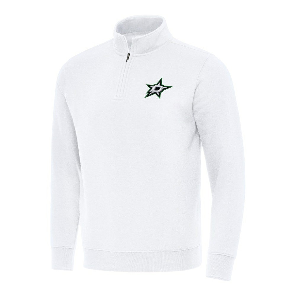 NHL Dallas Stars Antigua Victory Quarter-Zip Mock Sweatshirt - White