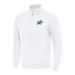 NHL Dallas Stars Antigua Victory Quarter-Zip Mock Sweatshirt - White