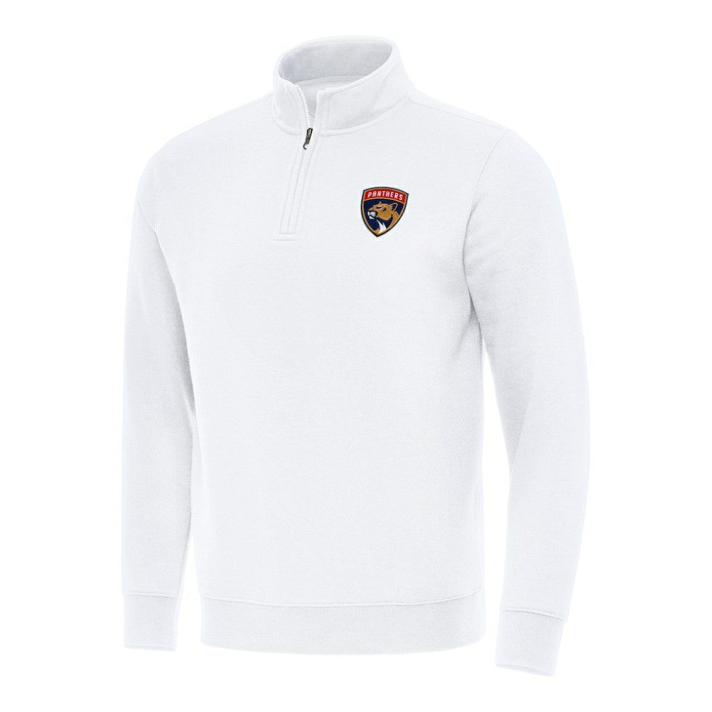 NHL Florida Panthers Antigua Victory Quarter-Zip Mock Sweatshirt - White