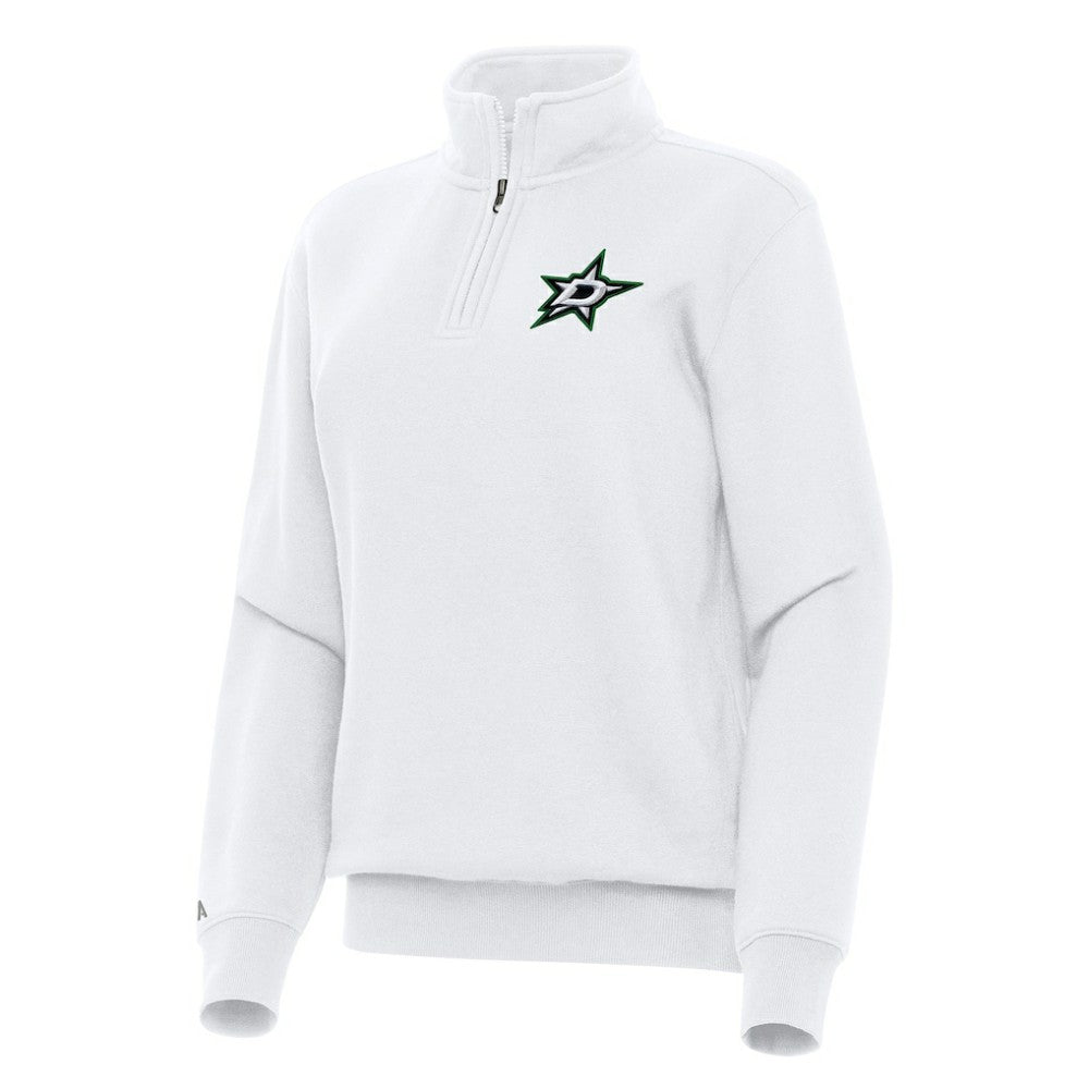 NHL Dallas Stars Antigua Women's Victory Quarter-Zip Sweatshirt - White