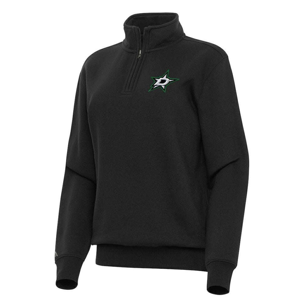 NHL Dallas Stars Antigua Women's Victory Quarter-Zip Sweatshirt - Black