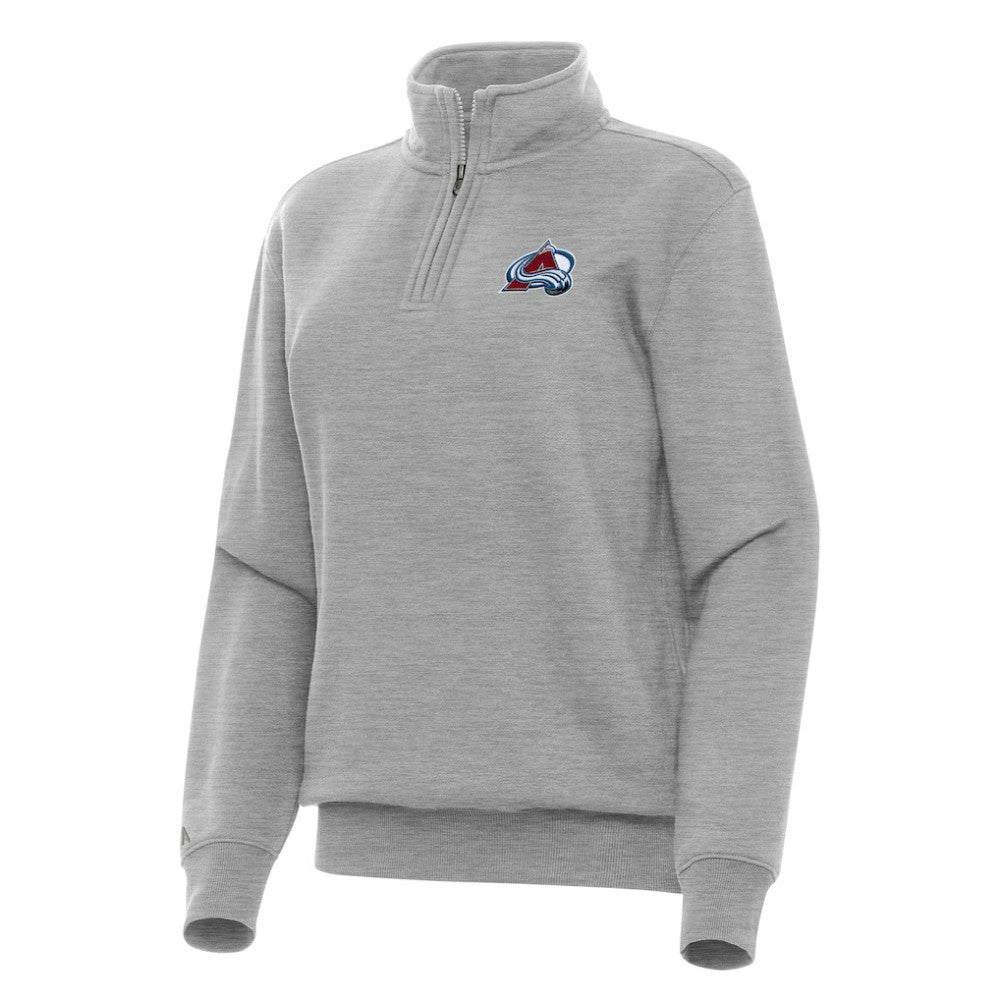 NHL Colorado Avalanche Antigua Women's Victory Quarter-Zip Sweatshirt - Heather Gray