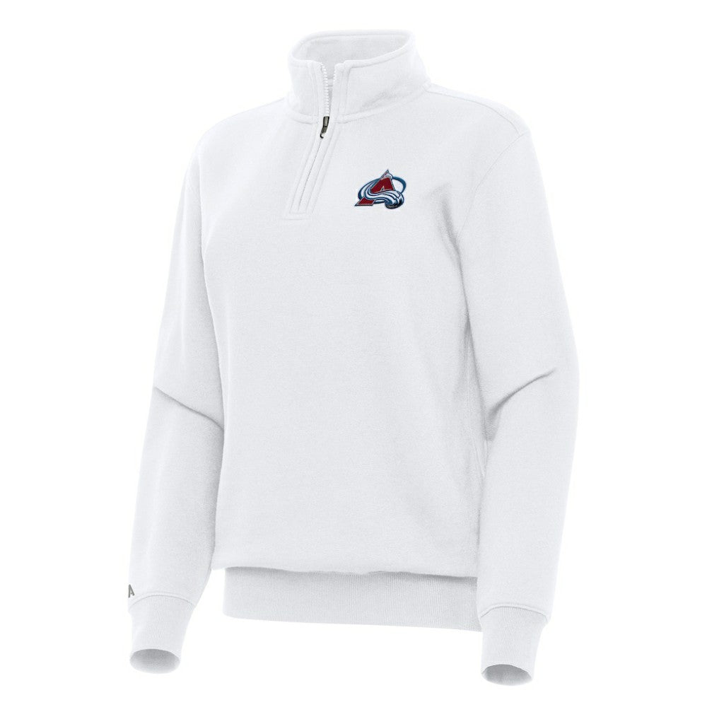 NHL Colorado Avalanche Antigua Women's Victory Quarter-Zip Sweatshirt - White