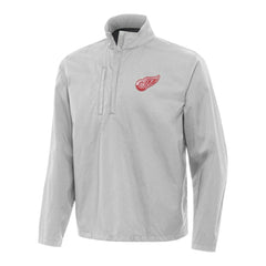 NHL Detroit Red Wings Antigua Brisk Quarter-Zip Windbreaker - Heather Gray