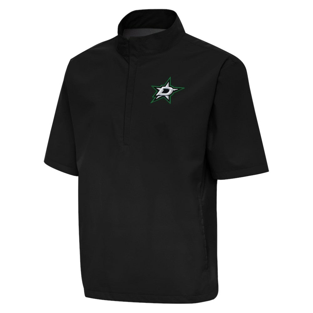NHL Dallas Stars Antigua Brisk Quarter-Zip Windbreaker - Black